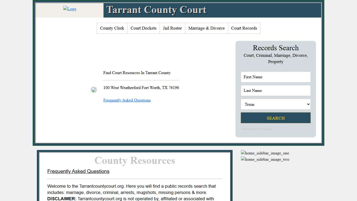 Tarrant County Court | Records Search